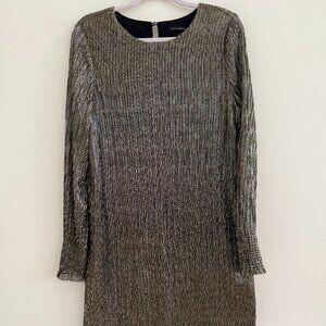 BANANA REPUBLIC Gold and Black Tunic Dress - Size 12